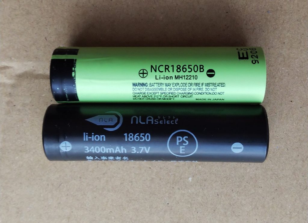 18650電池比較の写真